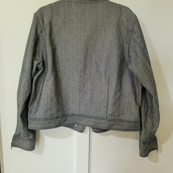Liz Clairbone Womens Gray Denim Jacket - Picture 8 of 16